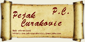 Pejak Curaković vizit kartica